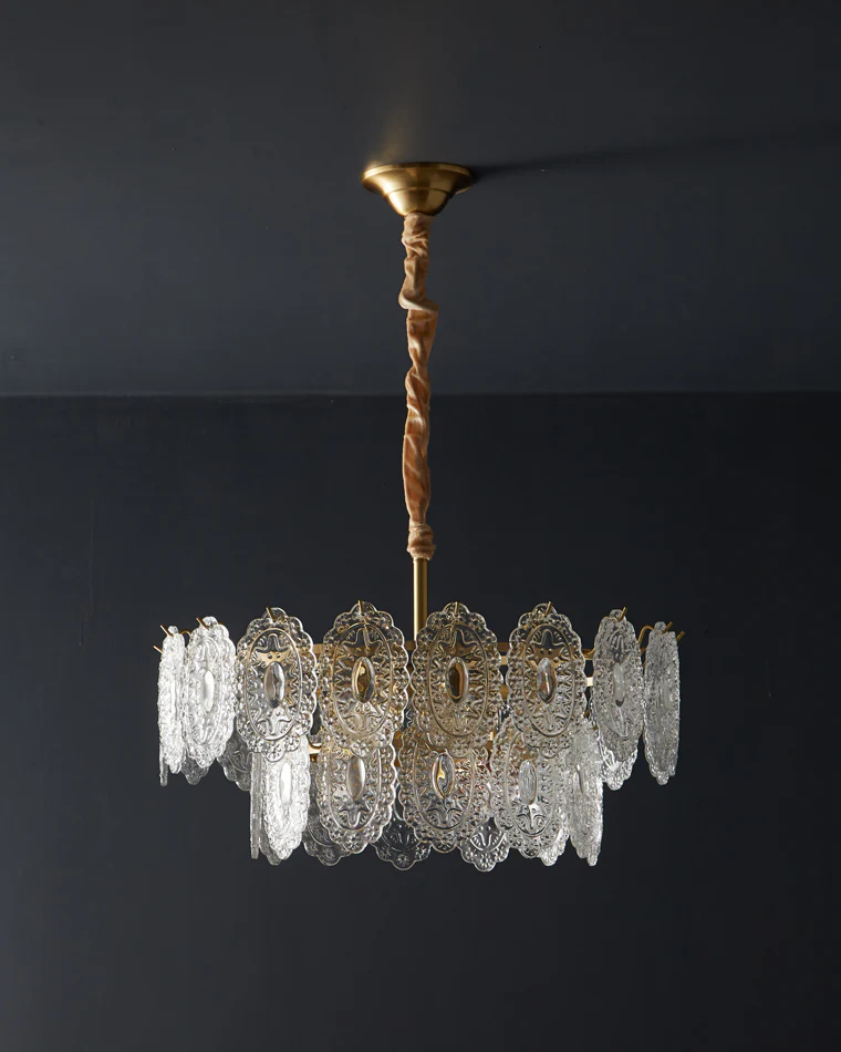 WOMO Tiered Textured Glass Chandelier-WM2208 - Image 30