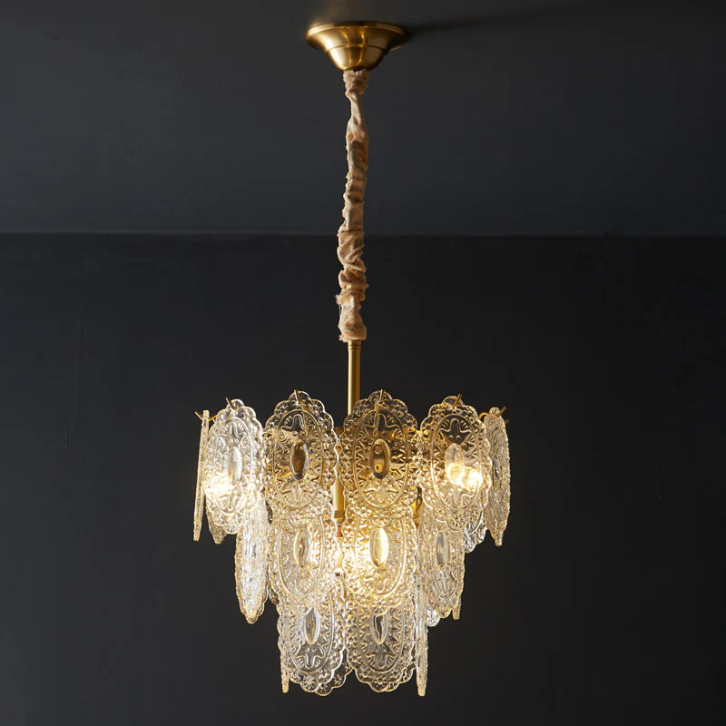 WOMO Tiered Textured Glass Chandelier-WM2208 - Image 31