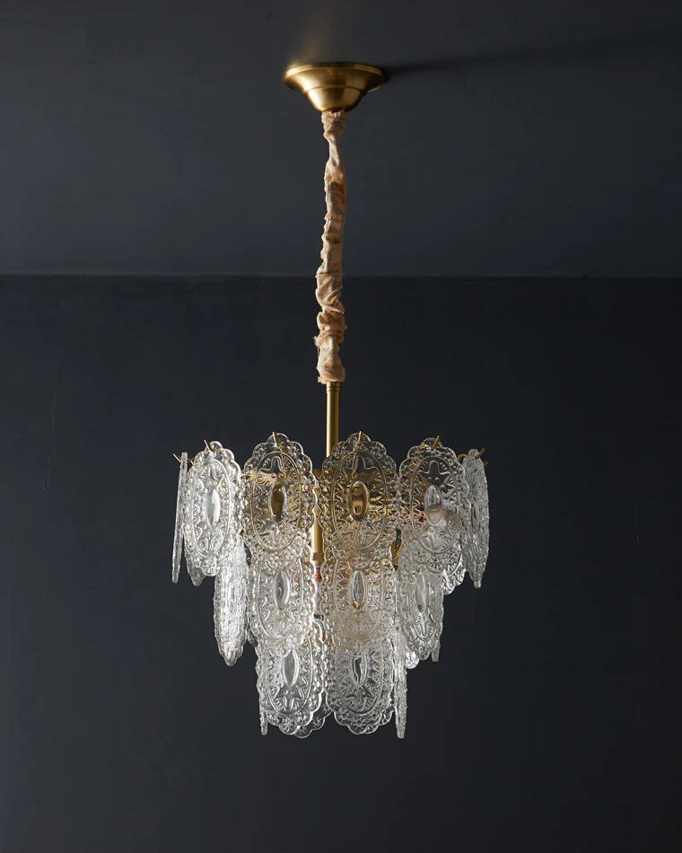 WOMO Tiered Textured Glass Chandelier-WM2208 - Image 32