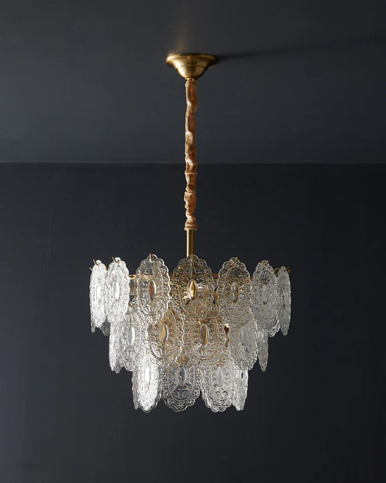 WOMO Tiered Textured Glass Chandelier-WM2208 - Image 35
