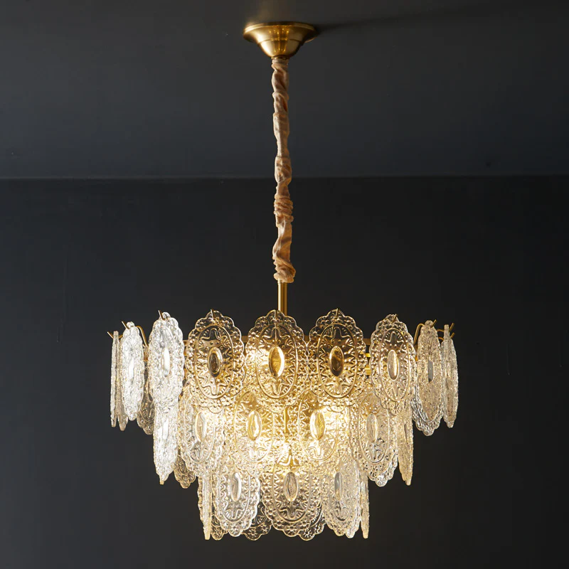 WOMO Tiered Textured Glass Chandelier-WM2208 - Image 37