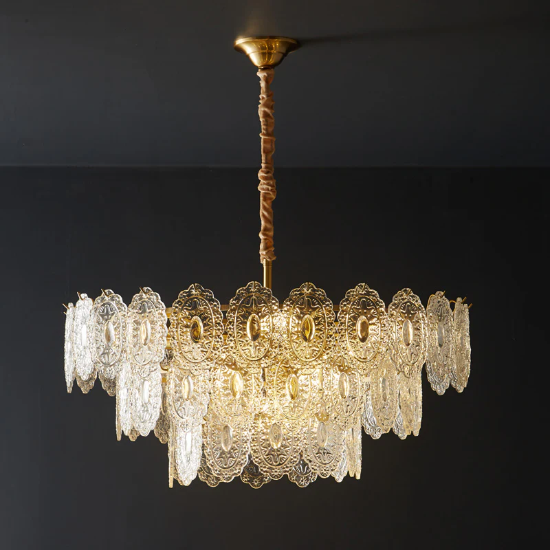 WOMO Tiered Textured Glass Chandelier-WM2208 - Image 40