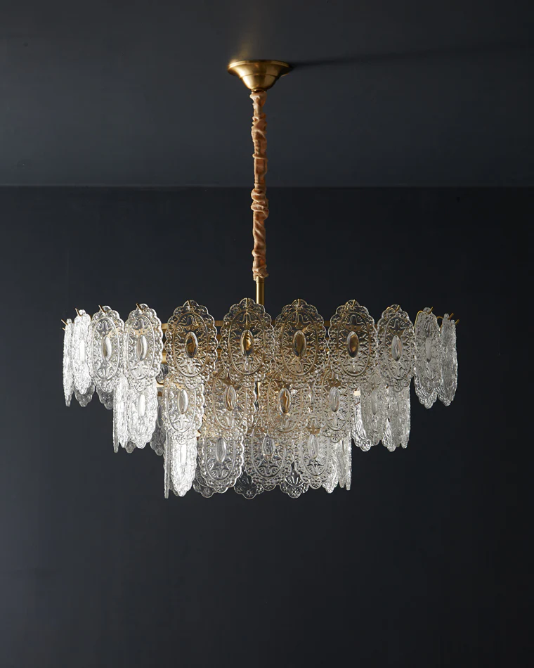 WOMO Tiered Textured Glass Chandelier-WM2208 - Image 41