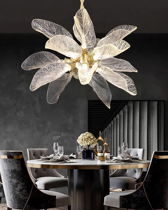 WOMO Luxury Crystal Leaf Chandelier-WM3010 - Image 5