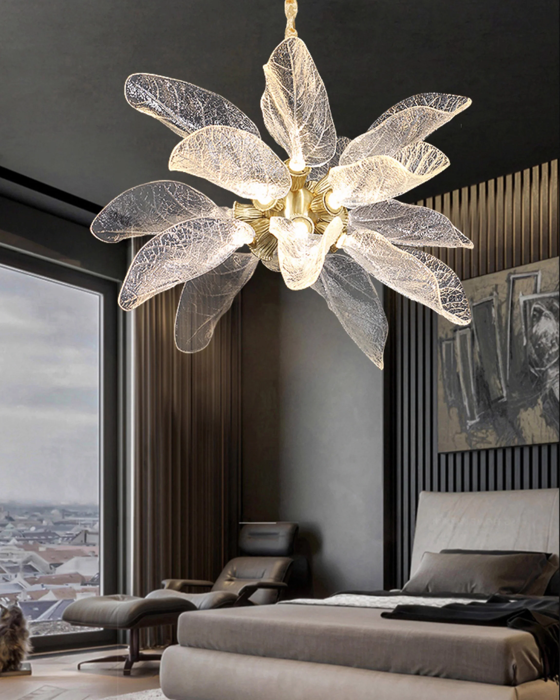 WOMO Luxury Crystal Leaf Chandelier-WM3010 - Image 7