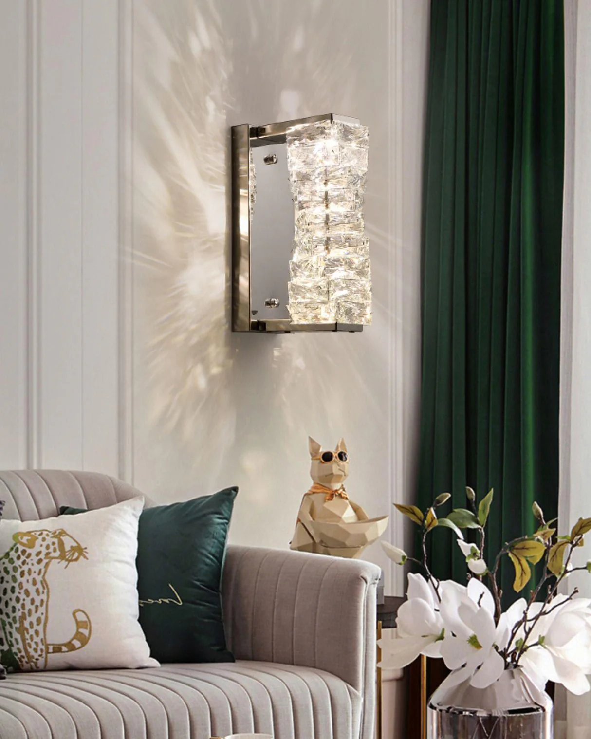 WOMO Luxury Crystal Wall Sconce-WM6138 - Image 4