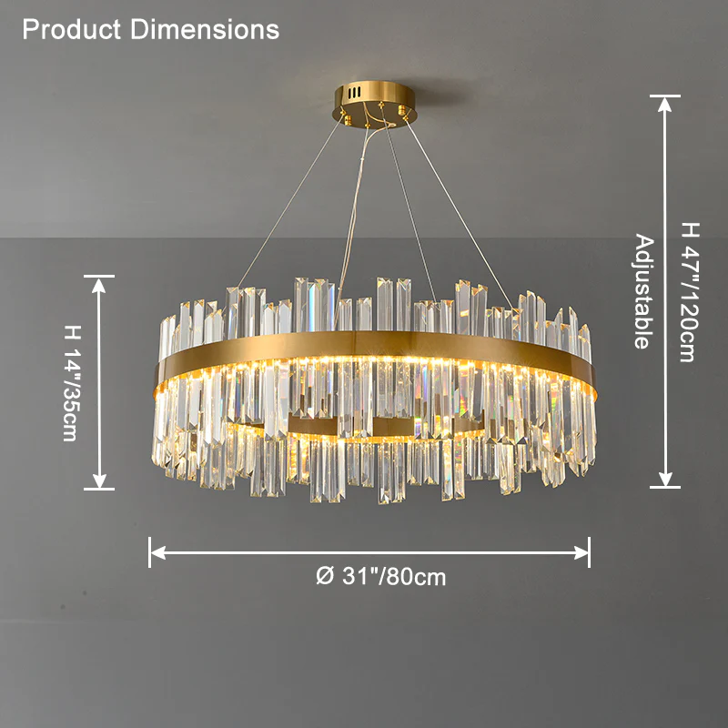 WOMO Luxury LED Gold Plated Crystal Chandelier-WM2531 - Image 13