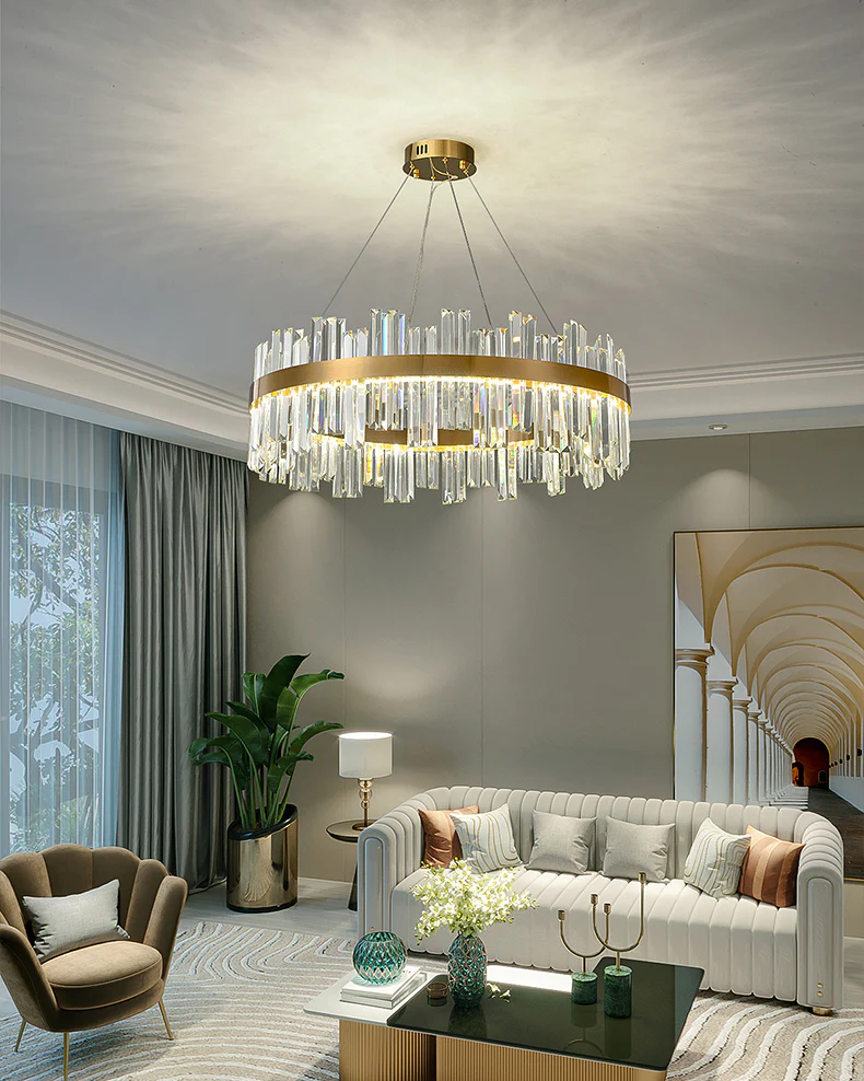 WOMO Luxury LED Gold Plated Crystal Chandelier-WM2531 - Image 2