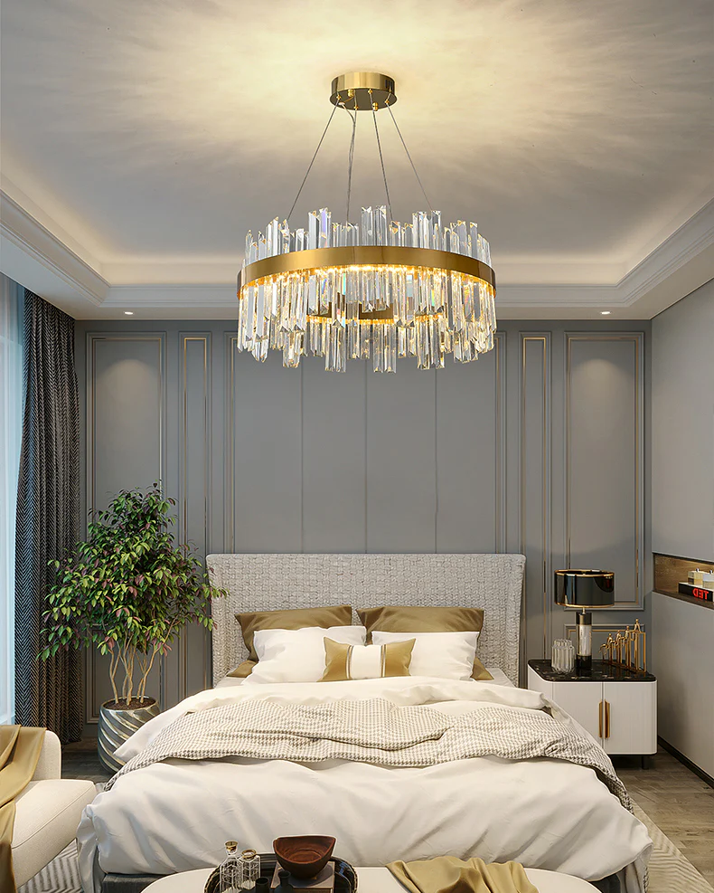 WOMO Luxury LED Gold Plated Crystal Chandelier-WM2531 - Image 3