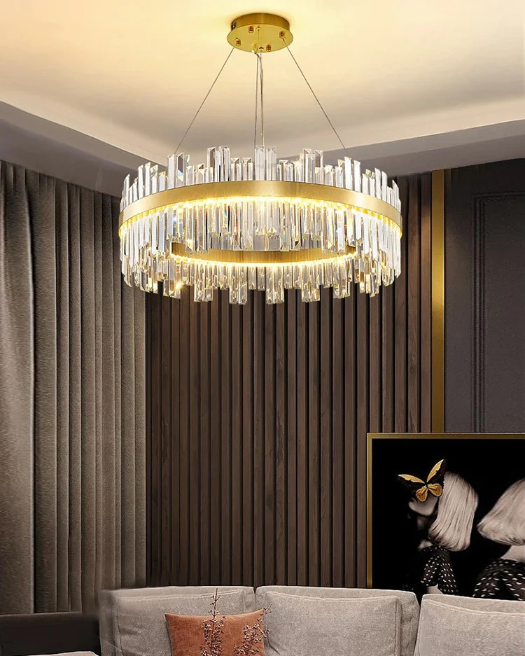 WOMO Luxury LED Gold Plated Crystal Chandelier-WM2531 - Image 5