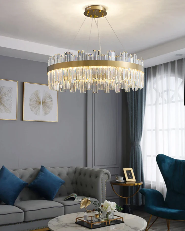 WOMO Luxury LED Gold Plated Crystal Chandelier-WM2531 - Image 6