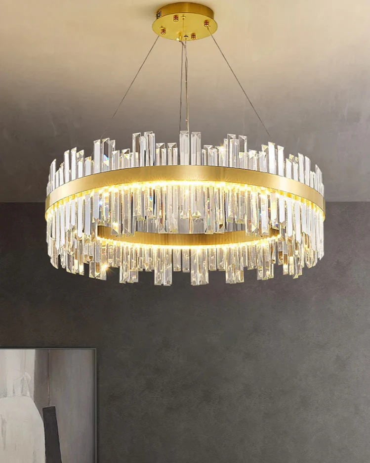 WOMO Luxury LED Gold Plated Crystal Chandelier-WM2531 - Image 7