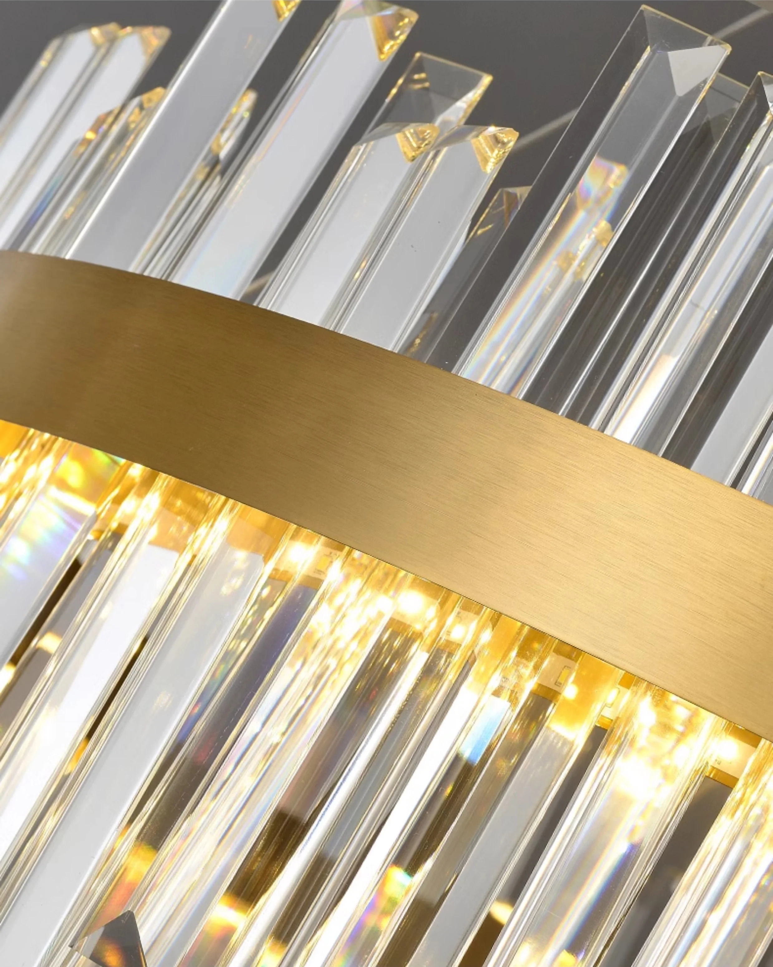 WOMO Luxury LED Gold Plated Crystal Chandelier-WM2531 - Image 8