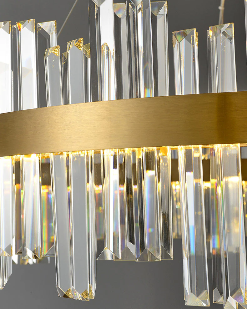 WOMO Luxury LED Gold Plated Crystal Chandelier-WM2531 - Image 9