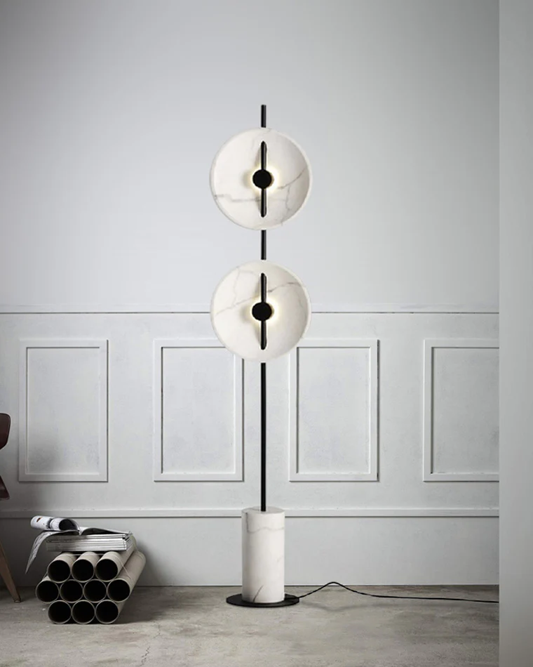 WOMO 2-bulb Marble Floor Lamp-WM7032 - Image 17