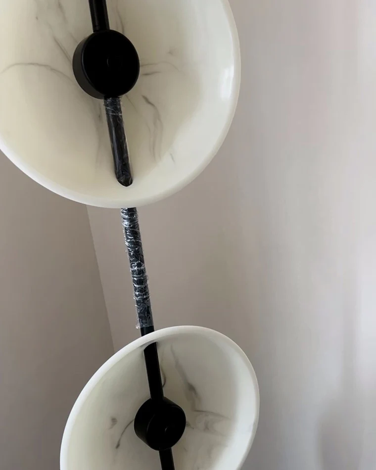WOMO 2-bulb Marble Floor Lamp-WM7032 - Image 26