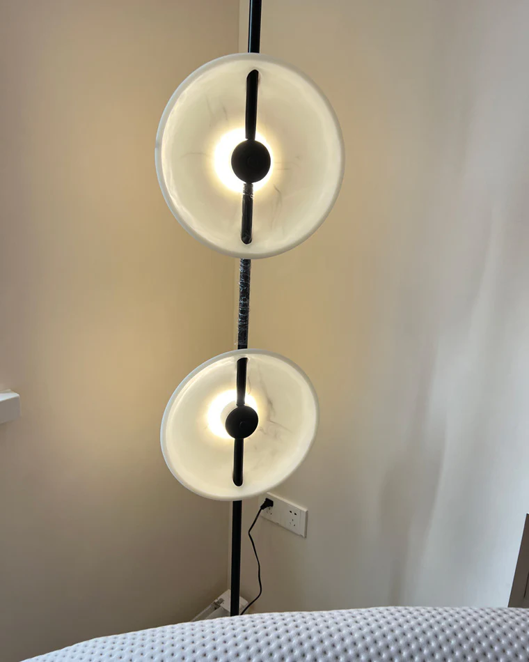 WOMO 2-bulb Marble Floor Lamp-WM7032 - Image 35