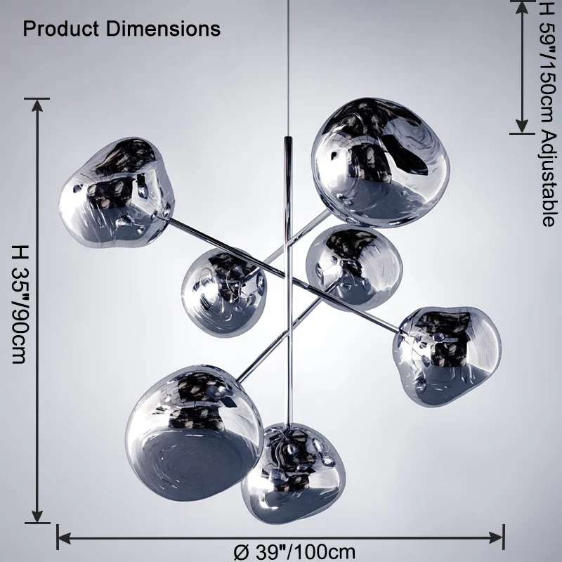 WOMO Melt Sputnik Globe Chandelier-WM2694 - Image 11