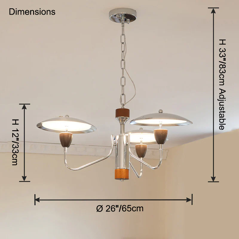 WOMO Mid Century Modern Arm Chandelier-WM2863 - Image 7