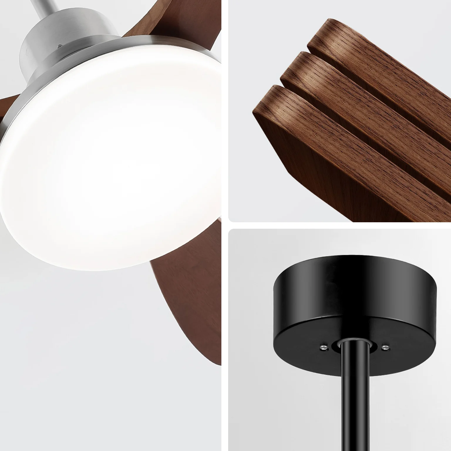 WOMO Mid Century Modern Ceiling Fan Lamp - WM5278 - Image 10