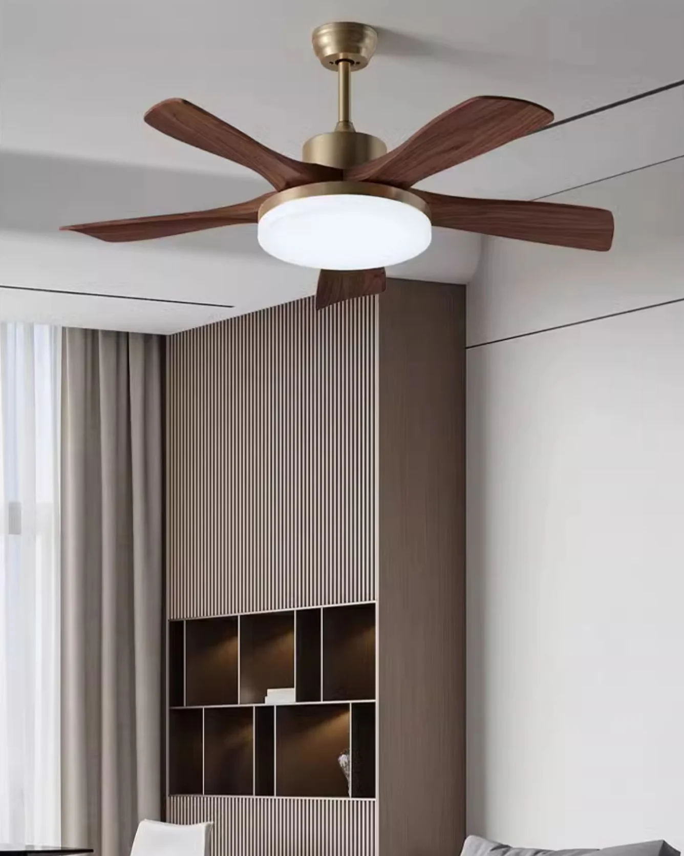 WOMO Mid Century Modern Ceiling Fan Lamp - WM5279 - Image 4