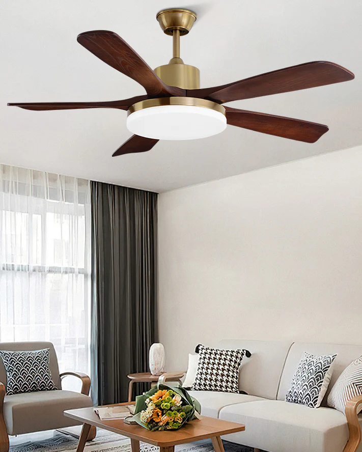 WOMO Mid Century Modern Ceiling Fan Lamp - WM5279 - Image 5