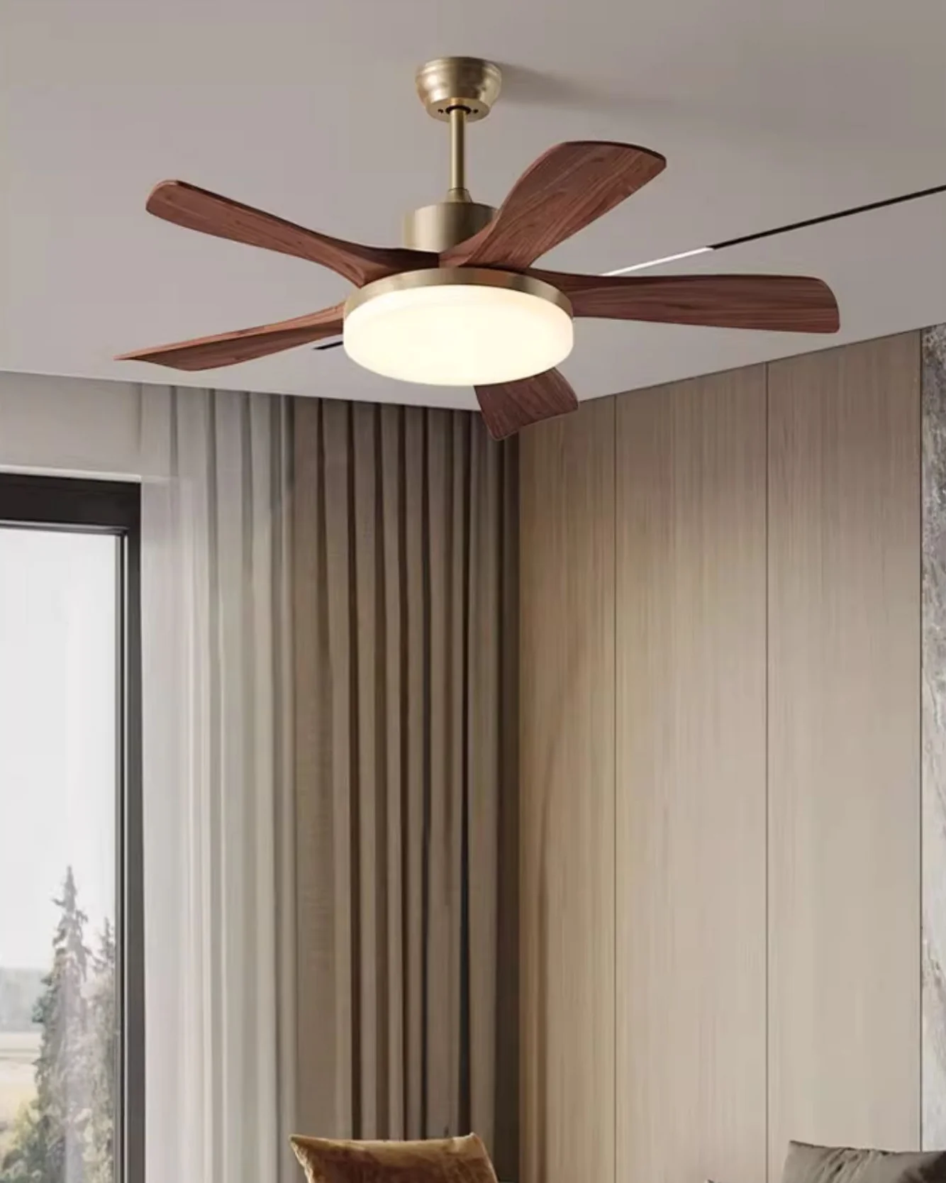 WOMO Mid Century Modern Ceiling Fan Lamp - WM5279 - Image 7