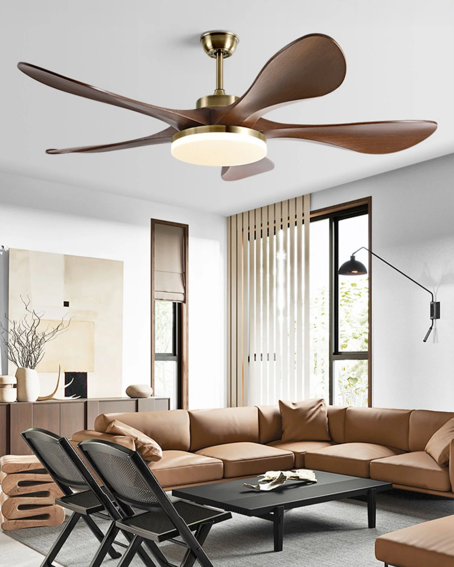 WOMO Mid Century Modern Ceiling Fan Lamp - WM5173 - Image 13