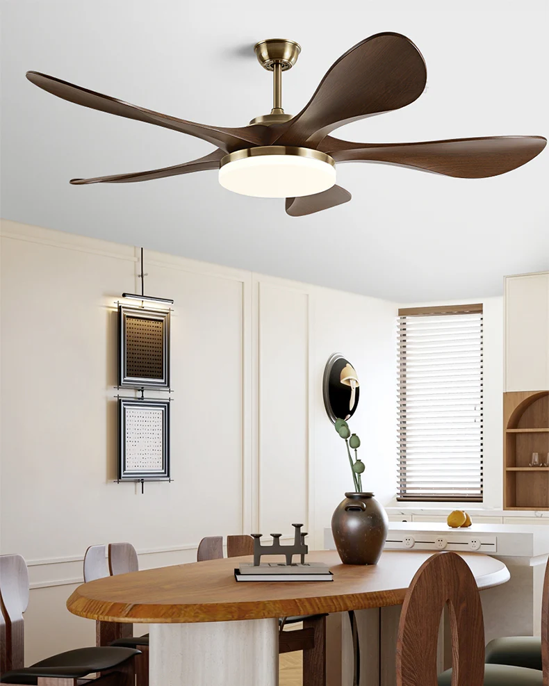 WOMO Mid Century Modern Ceiling Fan Lamp - WM5173 - Image 2