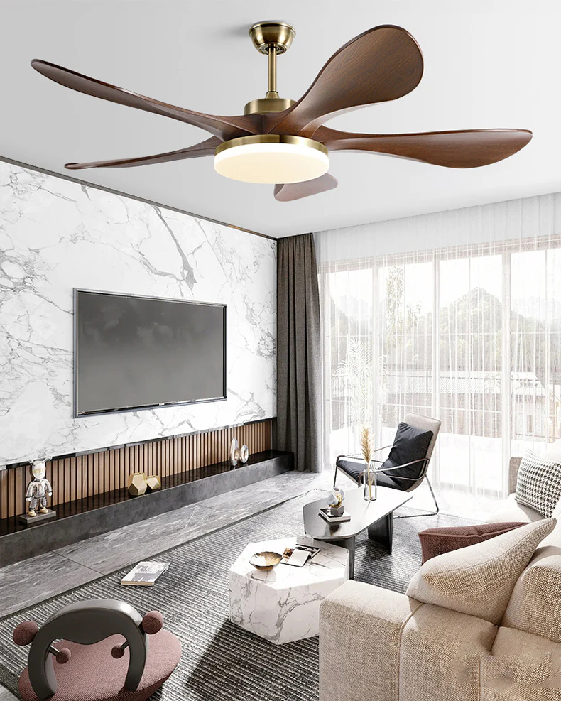 WOMO Mid Century Modern Ceiling Fan Lamp - WM5173 - Image 5