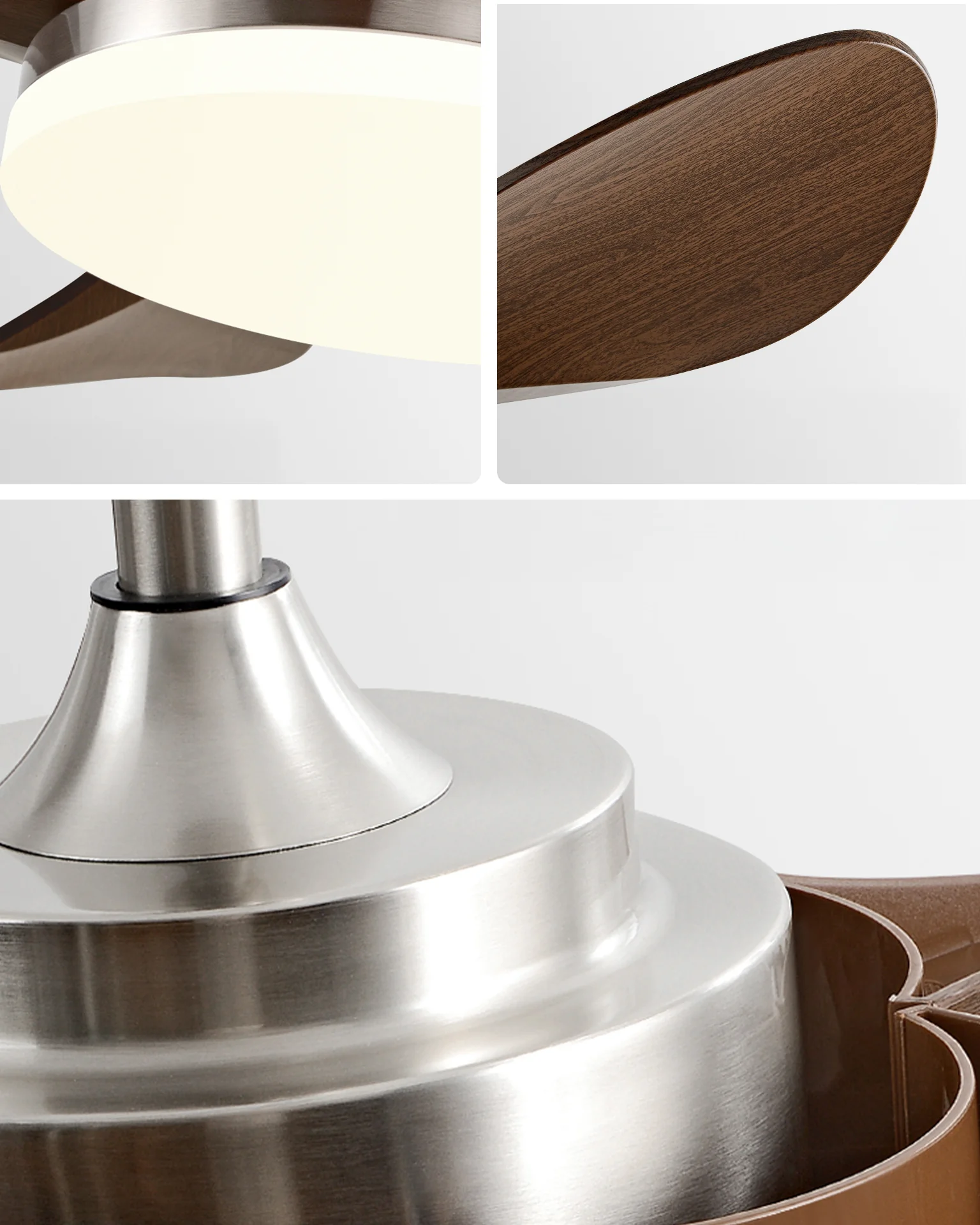 WOMO Mid Century Modern Ceiling Fan Lamp - WM5173 - Image 7