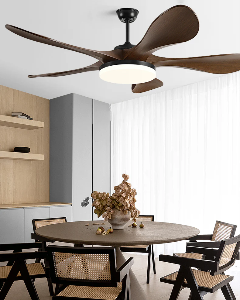 WOMO Mid Century Modern Ceiling Fan Lamp - WM5173 - Image 9