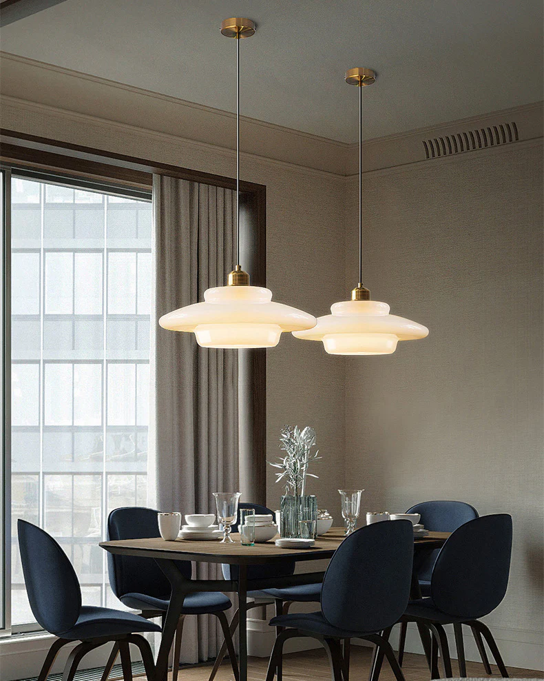 WOMO Milk Glass Dome Pendant Light-WM3009 - Image 8