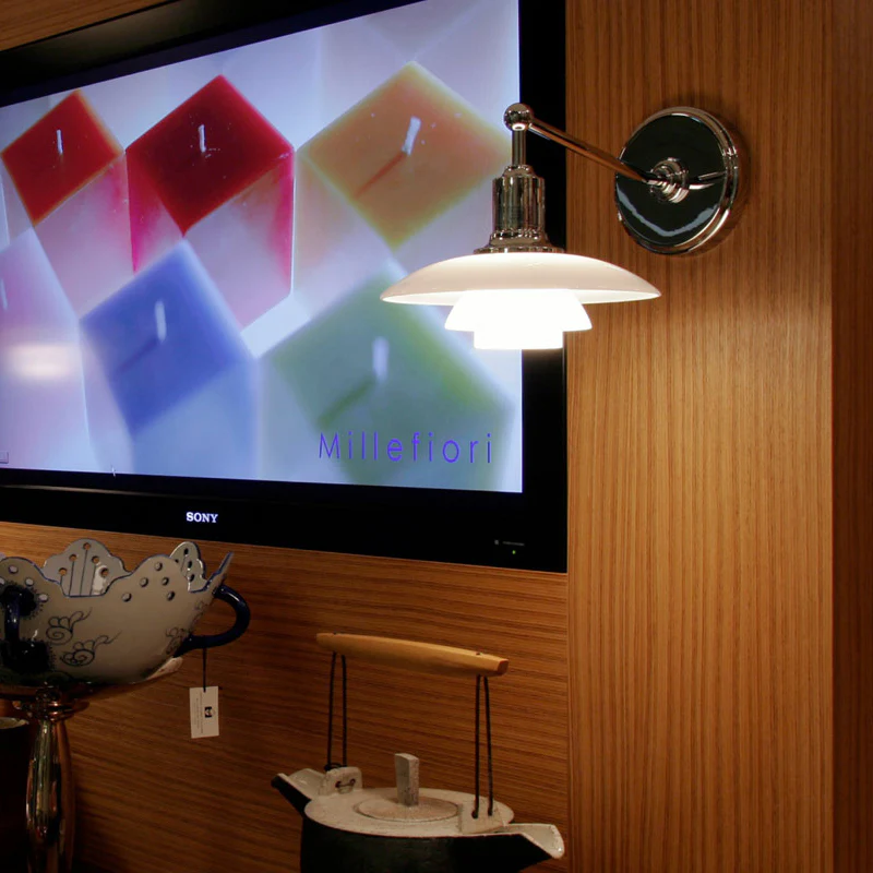 WOMO Milk Glass Mid Century Modern Wall Sconce-WM6122 - Image 7