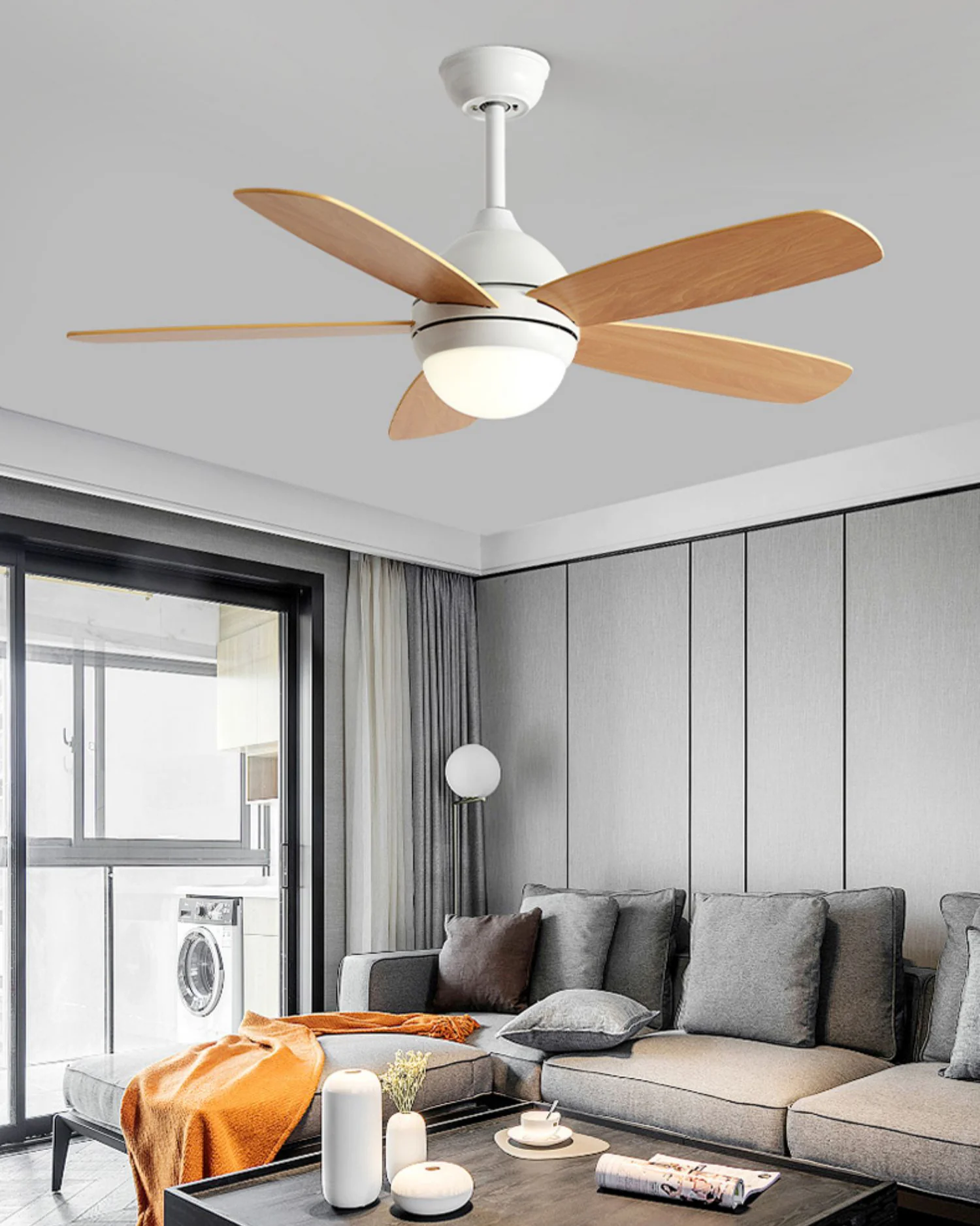 WOMO Modern 5 Blade Ceiling Fan Lamp - WM5247 - Image 15