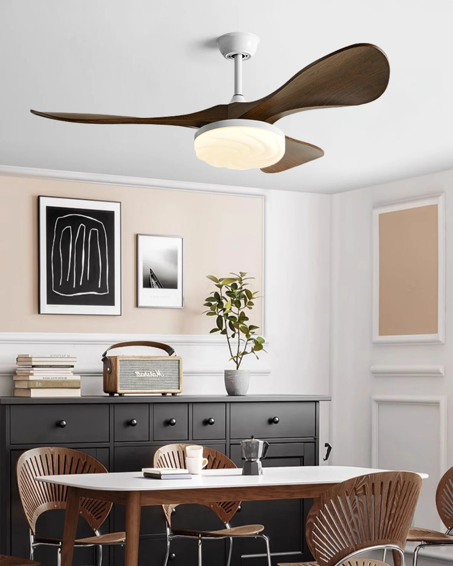 WOMO Modern Ceiling Fan With Bright Light - WM5256 - Image 21