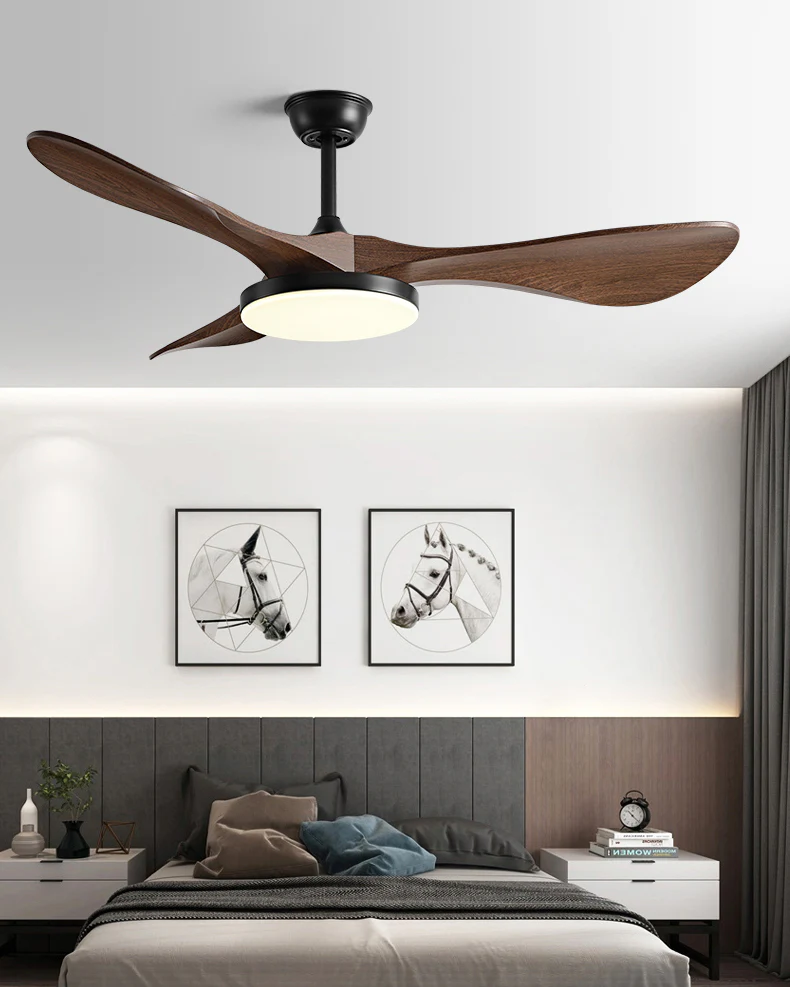 WOMO Modern Ceiling Fan With Bright Light - WM5256 - Image 3