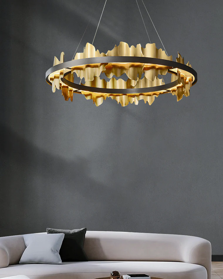 WOMO Iceberg Round Black Gold Chandelier-WM2183 - Image 13