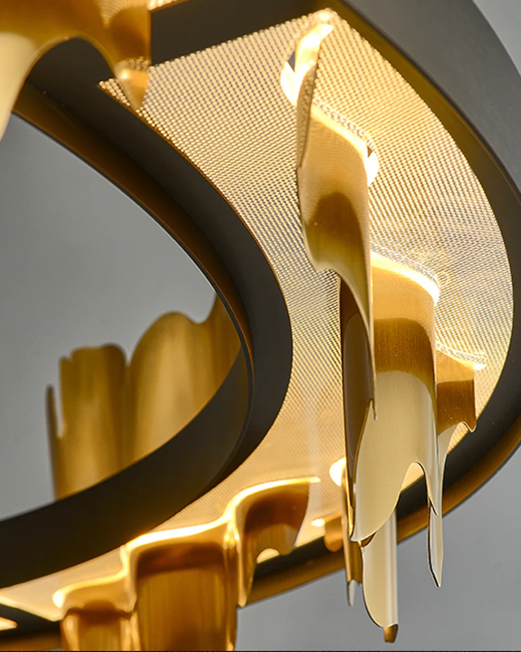 WOMO Iceberg Round Black Gold Chandelier-WM2183 - Image 14