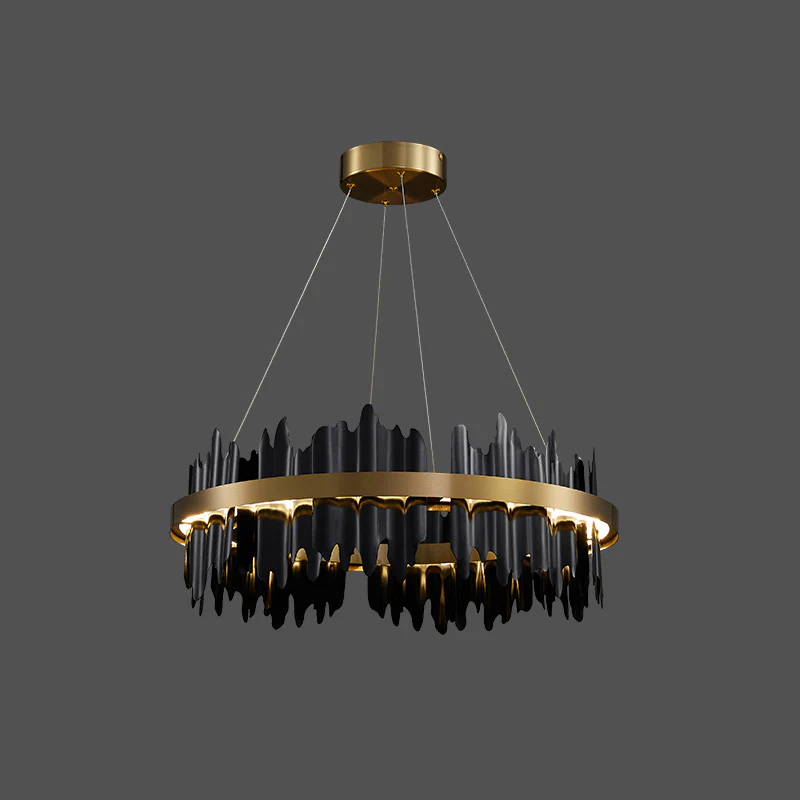 WOMO Iceberg Round Black Gold Chandelier-WM2183 - Image 17