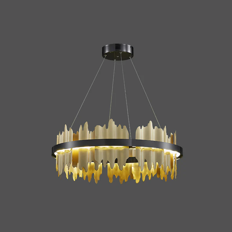 WOMO Iceberg Round Black Gold Chandelier-WM2183 - Image 19