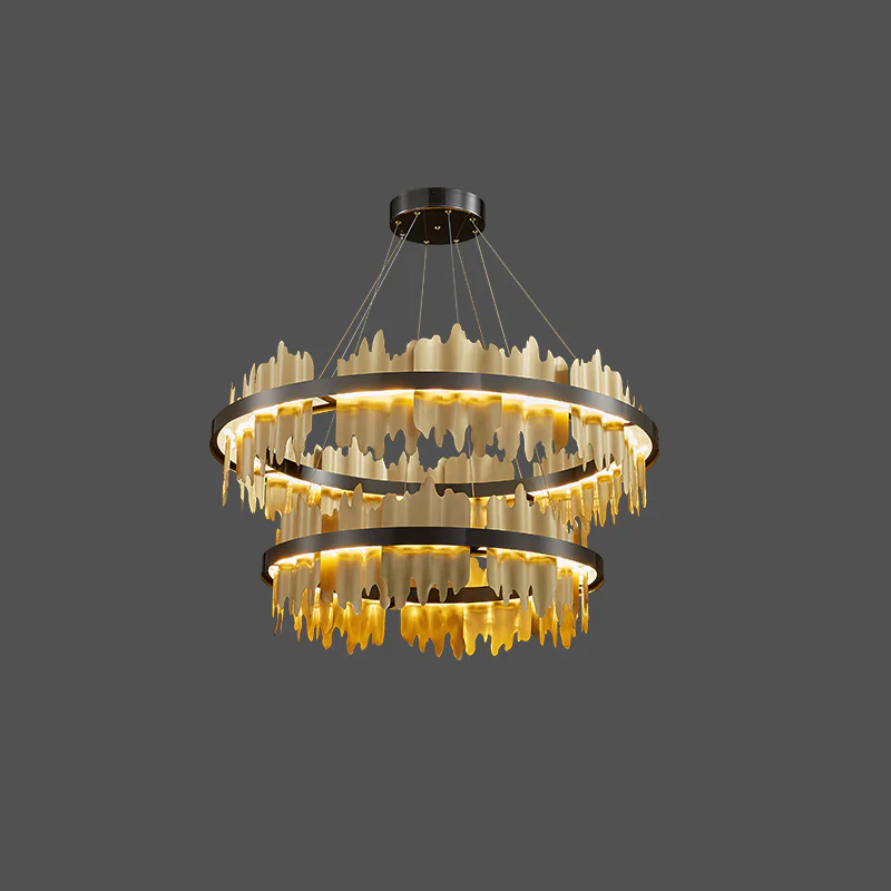 WOMO Iceberg Round Black Gold Chandelier-WM2183 - Image 23