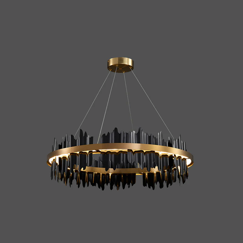 WOMO Iceberg Round Black Gold Chandelier-WM2183 - Image 25