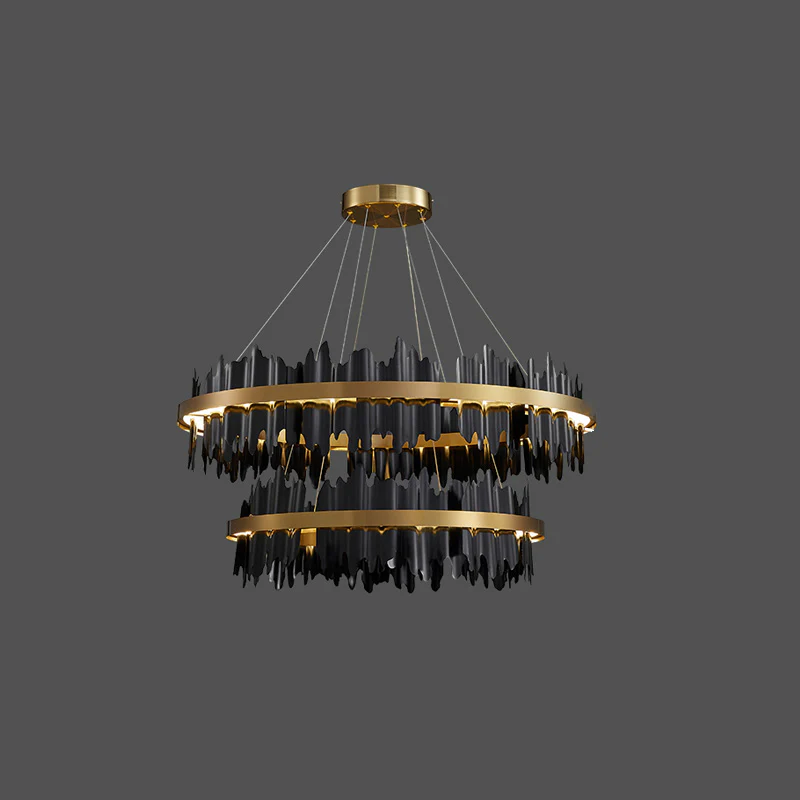 WOMO Iceberg Round Black Gold Chandelier-WM2183 - Image 29