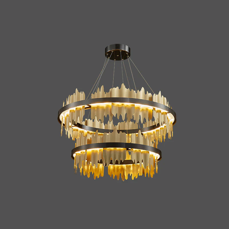 WOMO Iceberg Round Black Gold Chandelier-WM2183 - Image 31