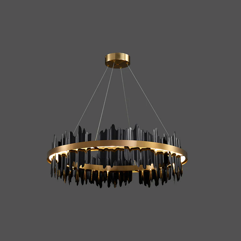 WOMO Iceberg Round Black Gold Chandelier-WM2183 - Image 33