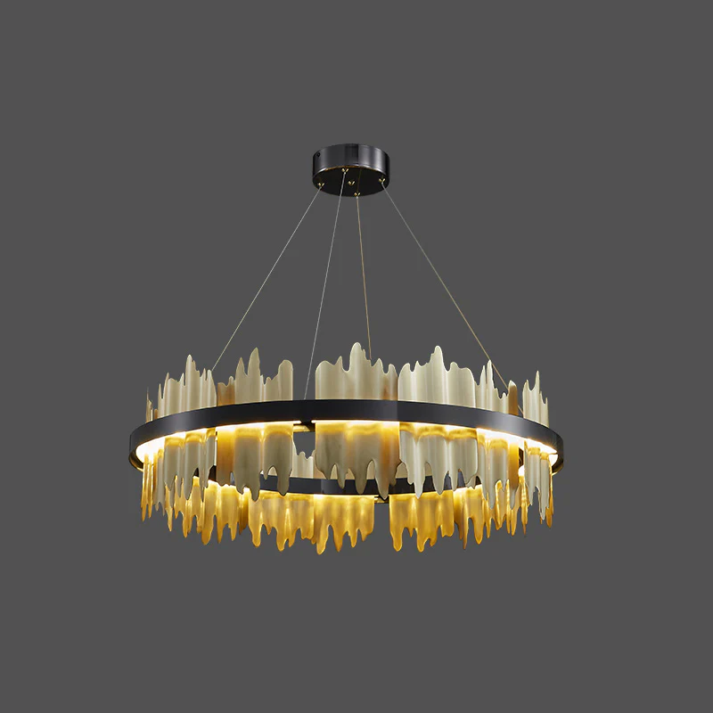 WOMO Iceberg Round Black Gold Chandelier-WM2183 - Image 35