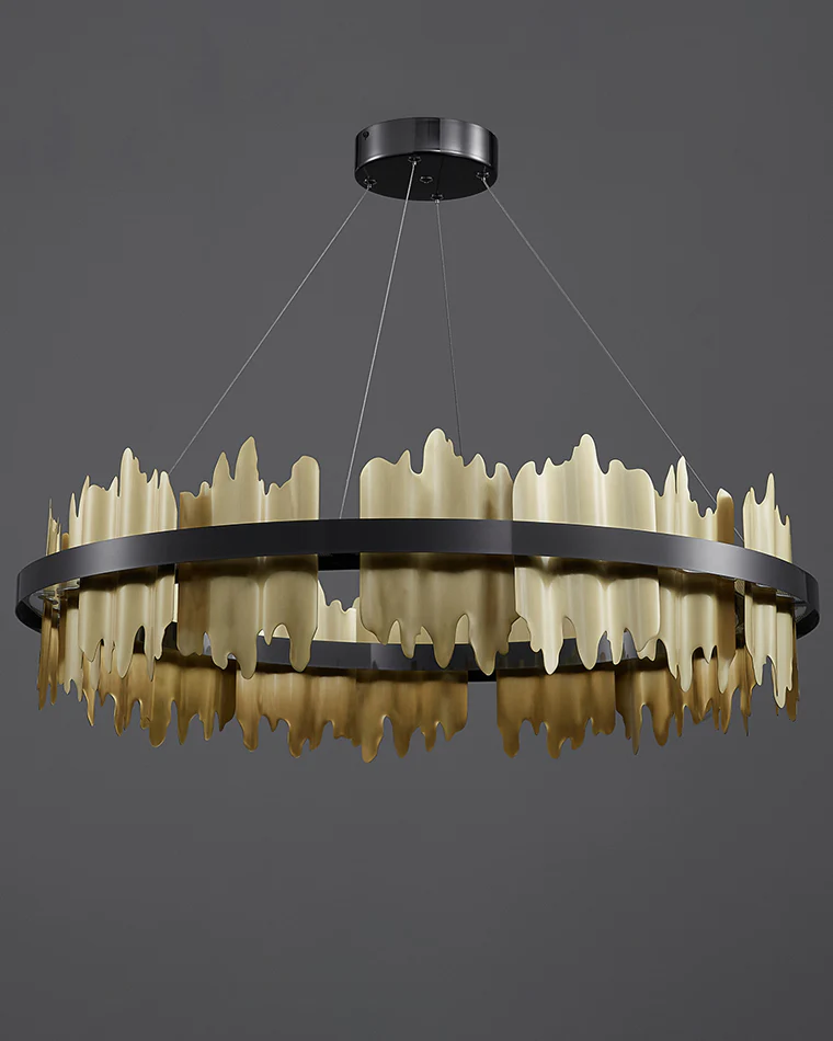 WOMO Iceberg Round Black Gold Chandelier-WM2183 - Image 38