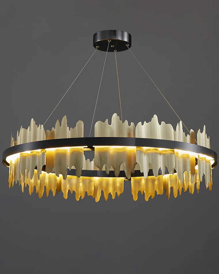 WOMO Iceberg Round Black Gold Chandelier-WM2183 - Image 39