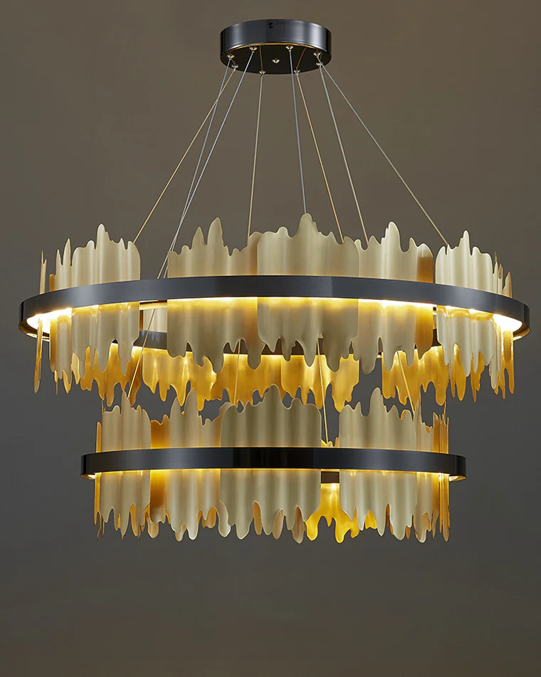 WOMO Iceberg Round Black Gold Chandelier-WM2183 - Image 41